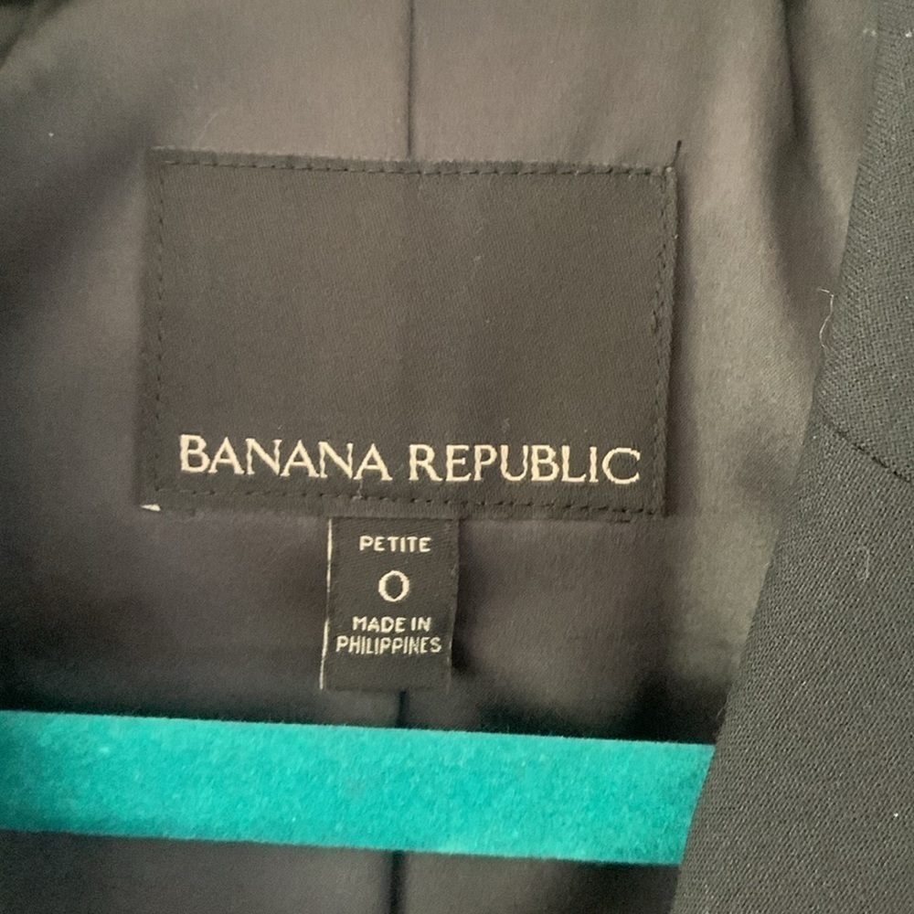 Banana Republic Collection Solid Black Wool 2 Button Fringe Vest size 0P‎ - Picture 5 of 12